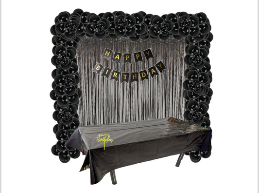 Black Birthday Party Decorating Kit