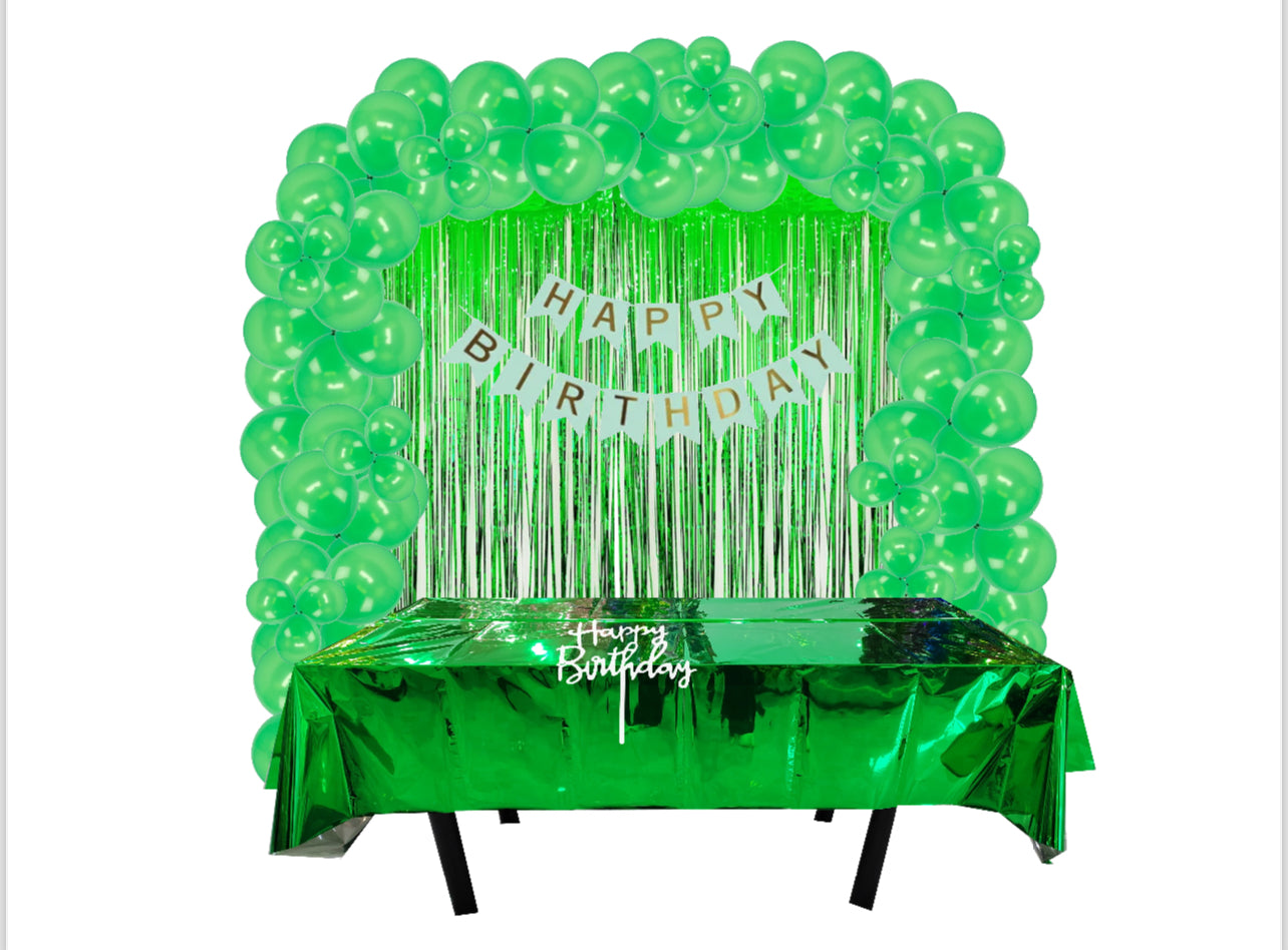 Green Birthday Party Decorating Kit