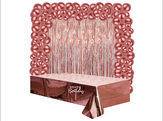 Rose Gold Birthday Party Decorating Kit