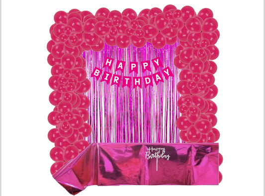 Hot Pink Birthday Party Decorating Kit