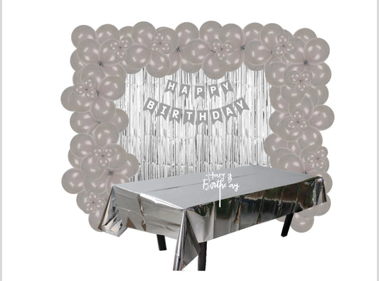 Gray Birthday Party Decorating Kit