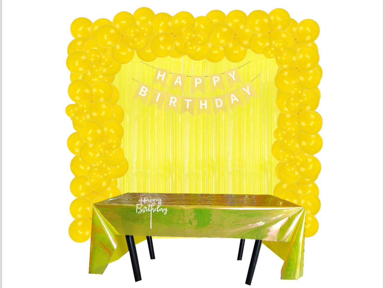 Yellow Birthday Party Decorating Kit